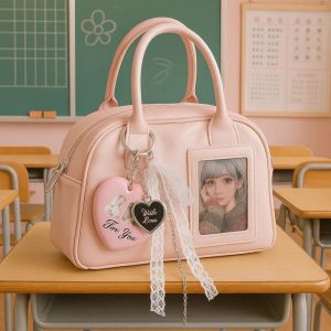 Pink Ita Bag – Kawaii Retro Pillow Crossbody Handbag
