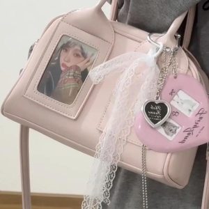 Pink Ita Bag – Kawaii Retro Pillow Crossbody Handbag