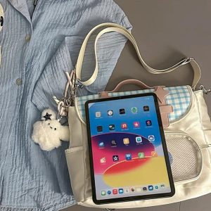 Plaid Ita Bag | Floral Print Crossbody, Kawaii Display Backpack