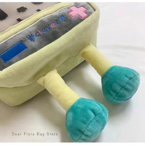 Plush Cat Ita Bag – Kawaii Square Transparent Crossbody Shoulder Handbag for Women