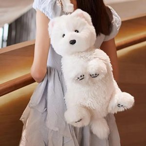 Plush Puppy Backpack Cute Dog Mini Bag Harajuku Kawaii Soft Animal Backpack Women