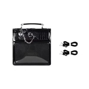 Premium Gothic Ita Backpack – Kawaii Lolita Crossbody Shoulder Bag with Transparent Display for Pins & Charms