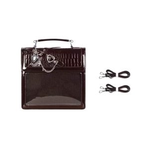 Premium Gothic Ita Backpack – Kawaii Lolita Crossbody Shoulder Bag with Transparent Display for Pins & Charms