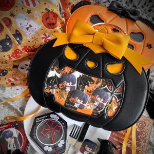 Pumpkin Ita Bag – Halloween Lolita Crossbody Shoulder Handbag with Bow Design Gothic Harajuku Purse for Women