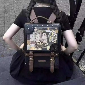 Punk Ita Backpack – Harajuku Vintage Kawaii Transparent Rucksack for Anime Pins & Charms