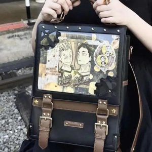 Punk Ita Backpack – Harajuku Vintage Kawaii Transparent Rucksack for Anime Pins & Charms
