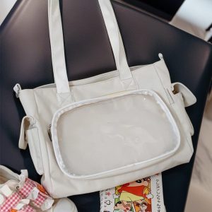 Retro Ita Bag, Transparent Window, Anime Crossbody, Pin Display Bag, Large Capacity, Cute Gift for Anime Fans, Kawaii Shoulder Bag, Bag Gift
