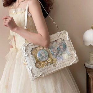 Retro Picture Frame Embossing Tote Bag