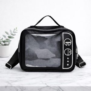 Retro TV Ita Bag: Kawaii Clear Display Crossbody for Pins & Anime Collectors
