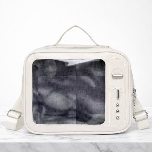 Retro TV Ita Bag: Kawaii Clear Display Crossbody for Pins & Anime Collectors