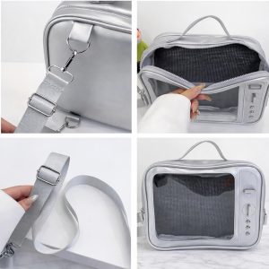 Retro TV Ita Bag: Kawaii Clear Display Crossbody for Pins & Anime Collectors