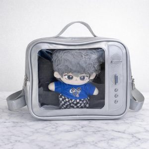 Retro TV Ita Bag: Kawaii Clear Display Crossbody for Pins & Anime Collectors