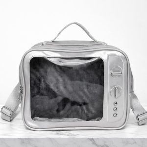 Retro TV Ita Bag: Kawaii Clear Display Crossbody for Pins & Anime Collectors