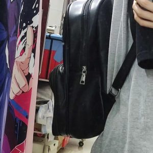 Ribbon Ita Bag Backpack – Large Clear Window Display Bag for Pins, Keychains & Anime Merch, Kawaii Lolita Style