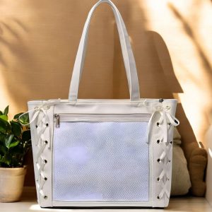 Ribbon Lace-Up Ita Bag, Anime Pin Display Tote