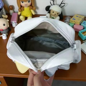 Sac Cat Ita Y2K - Sac à dos Kawaii en cuir PU avec poche transparente