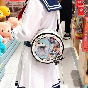 Sailor ita bag & backpack, Kawaii circle ita backpack, crossbody ita bag, kawaii ITA bag, enamel pin ita bag, anime convention ita bag