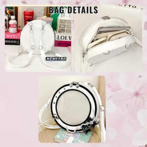 Sailor ita bag & backpack, Kawaii circle ita backpack, crossbody ita bag, kawaii ITA bag, enamel pin ita bag, anime convention ita bag
