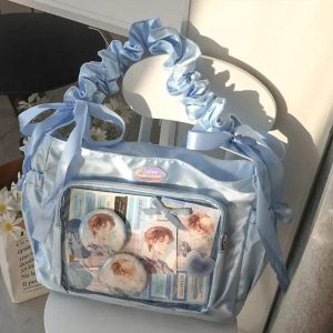 Satin Ribbon Bow Ita Bag – Y2K Anime Display Crossbody Purse