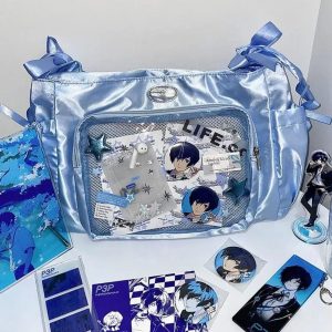 Satin Ribbon Bow Ita Bag – Y2K Anime Display Crossbody Purse