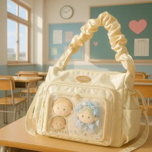 Satin Ribbon Bow Ita Bag – Y2K Anime Display Crossbody Purse