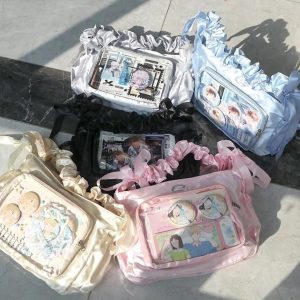 Satin Ribbon Bow Ita Bag – Y2K Anime Display Crossbody Purse