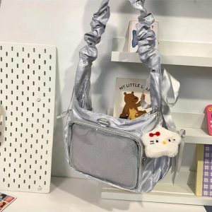 Satin Ribbon Bow Ita Bag – Y2K Anime Display Crossbody Purse