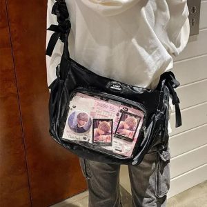 Satin Ribbon Bow Ita Bag – Y2K Anime Display Crossbody Purse