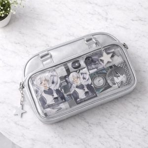 Silver Ita Bag Crossbody Backpack with Display Insert