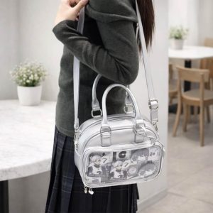 Silver Ita Bag Crossbody Backpack with Display Insert