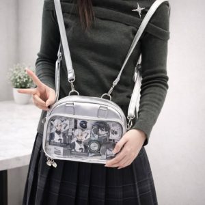Silver Ita Bag Crossbody Backpack with Display Insert
