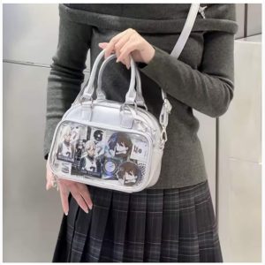 Silver Ita Bag Crossbody Backpack with Display Insert