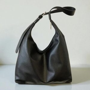 Slouchy Vegan Leather Shoulder Bag