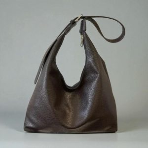 Slouchy Vegan Leather Shoulder Bag