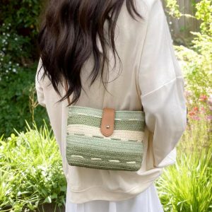 Small Woven Crossbody Bag, Handcrafted Crossbody Bag, Summer Phone Purse, Gift for Mom, Handmade Beach Bag, Bohemian Style Bag for Women