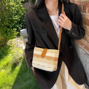 Small Woven Crossbody Bag, Handcrafted Crossbody Bag, Summer Phone Purse, Gift for Mom, Handmade Beach Bag, Bohemian Style Bag for Women