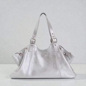 Smooth Vegan Leather Vintage Hobo Tote
