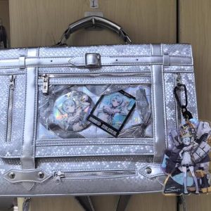 Snake Pattern Ita Bag – Large Capacity Crossbody Backpack Convertible Display Bag for Pins Badges Anime Merch Gift