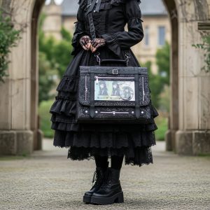 Snake Pattern Ita Bag – Large Capacity Crossbody Backpack Convertible Display Bag for Pins Badges Anime Merch Gift