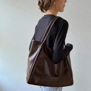 Soft Vegan Retro Tote – Spacious Women’s Underarm Shoulder Bag Fashion Elegant Purse
