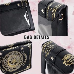 Spell book ita bag, anime ita bag, kawaii display bag, enamel pin ita bag, witchy ita bag, fantasy cosplay bag, kawaii ita crossbody