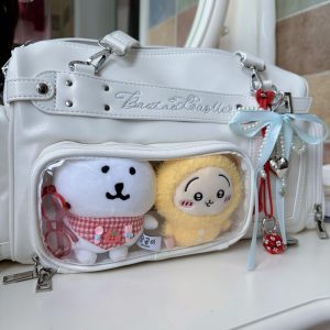 Star Fan Ita Shoulder Bag – PU Leather Transparent Display Handbag with Side Display Windows and Card Slot | Gift for Idol Fans