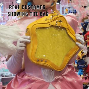 Star ITA backpack, kawaii star bag, ita backpack, enamel pin ita bag, PU leather ita bag, cosplay bag, anime convention ita bag