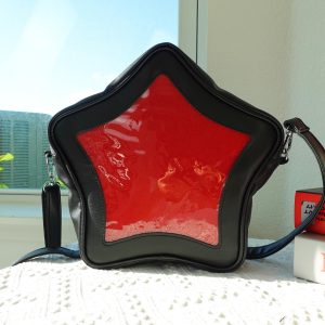 Star Ita Bag Crossbody, Kawaii Pin Display Cross body, Clear Window Purse for Anime Pins, Cute Shoulder Bag for Collectors, Unique Itabag.