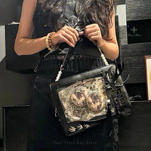 Swallow Tassel Ita Bag – Y2K Lolita Transparent Shoulder Crossbody Handbag for Women
