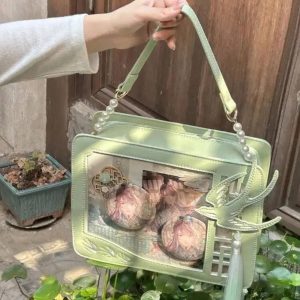 Swallow Tassel Ita Bag – Y2K Lolita Transparent Shoulder Crossbody Handbag for Women