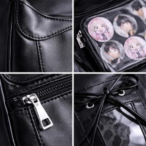 Transparent Ita Shoulder Bag Japanese Style – Spacious Crossbody Purse for Students & Daily Outfits