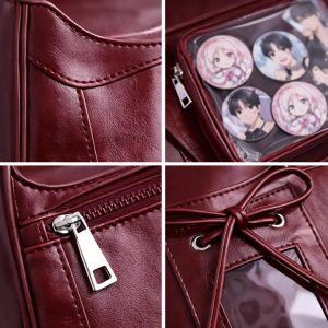 Transparent Ita Shoulder Bag Japanese Style – Spacious Crossbody Purse for Students & Daily Outfits