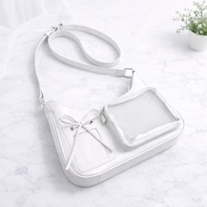 Transparent Ita Shoulder Bag Japanese Style – Spacious Crossbody Purse for Students & Daily Outfits