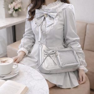 Transparent Ita Shoulder Bag Japanese Style – Spacious Crossbody Purse for Students & Daily Outfits